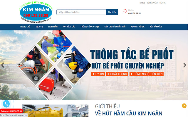 Dịch vụ hút hầm cầu tại công ty vệ sinh môi trường Kim Ngân